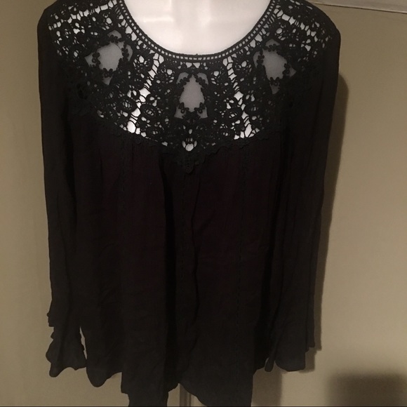 JODIFL Tops - Jodifl Women’s Blk Flowy Long Sleeve Top SZ S